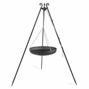 Wok op driepoot van natuurstaal 180 cm - 60 cm diameter