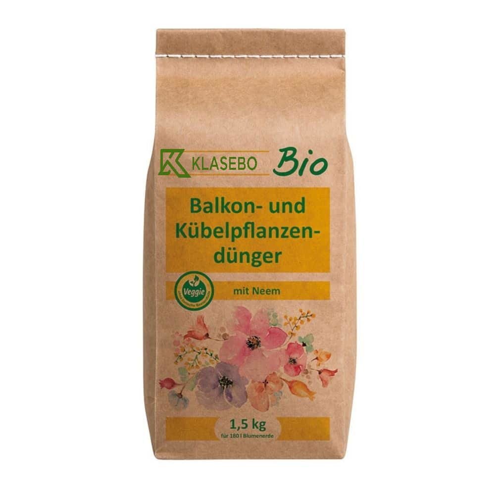 Balkon- en containerplantmeststof met neem Bio 1,5 kg voor ca. 180 l potgrond