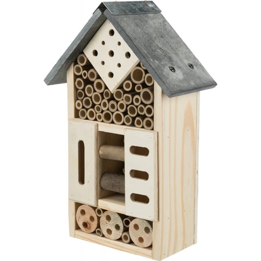 [BONI-42316] Insectenhotel, grenen / leisteen 18 x 29 x 10 cm