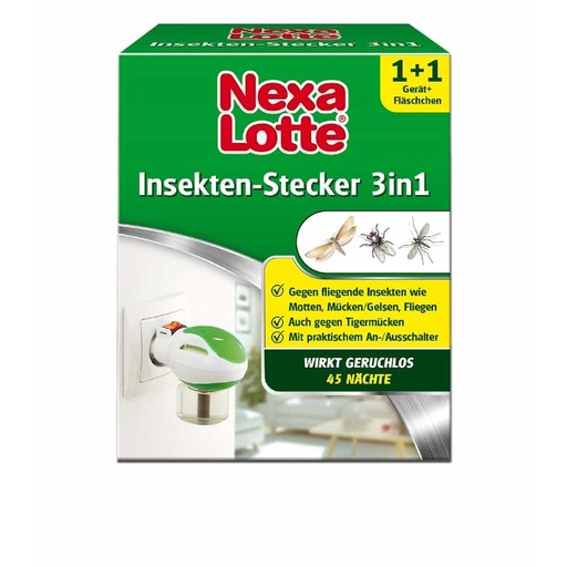 [BONI-3902] NEXA LOTTE® Insektenschutz 3 in 1 - 1 apparaat met 35 ml werkstoffflesje