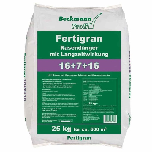 [BONI-42239] 25kg Gazonmest Fertigran 16+7+16 met Langdurig Effect voor ca. 600m²